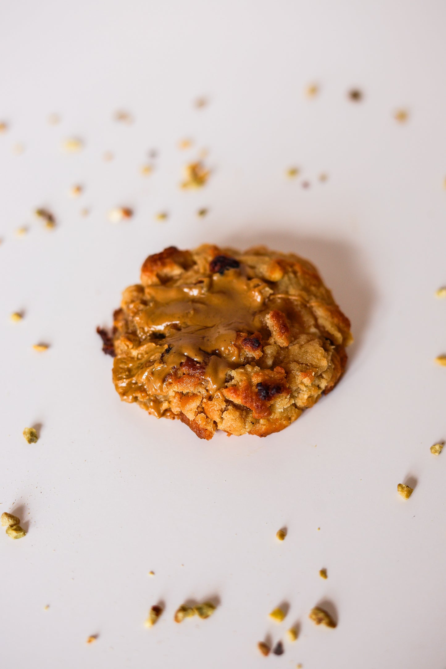 Cookie pistache/ chocolat blanc (coeur coulant)