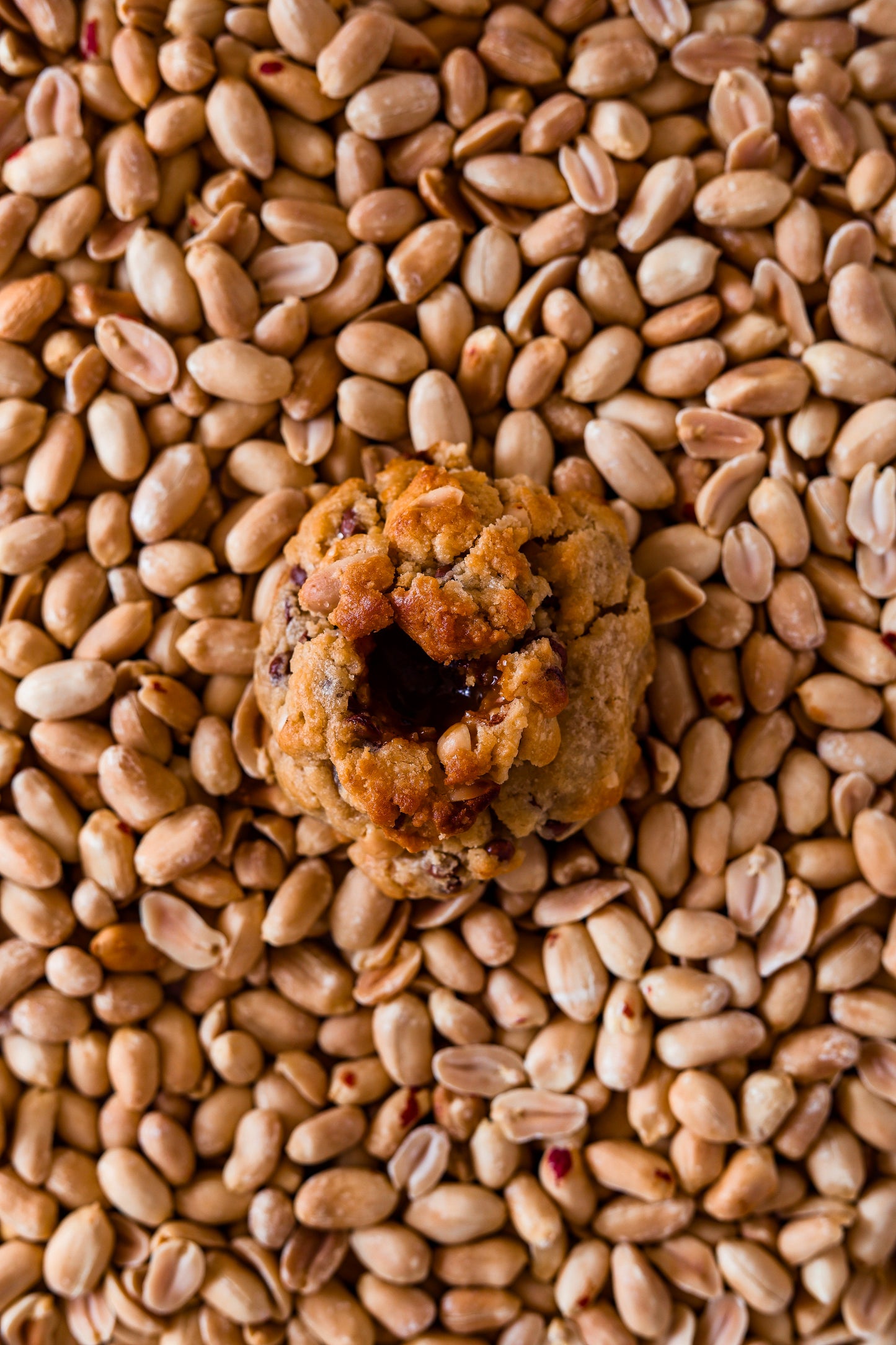 Cookie caramel/cacahuètes (coeur coulant)