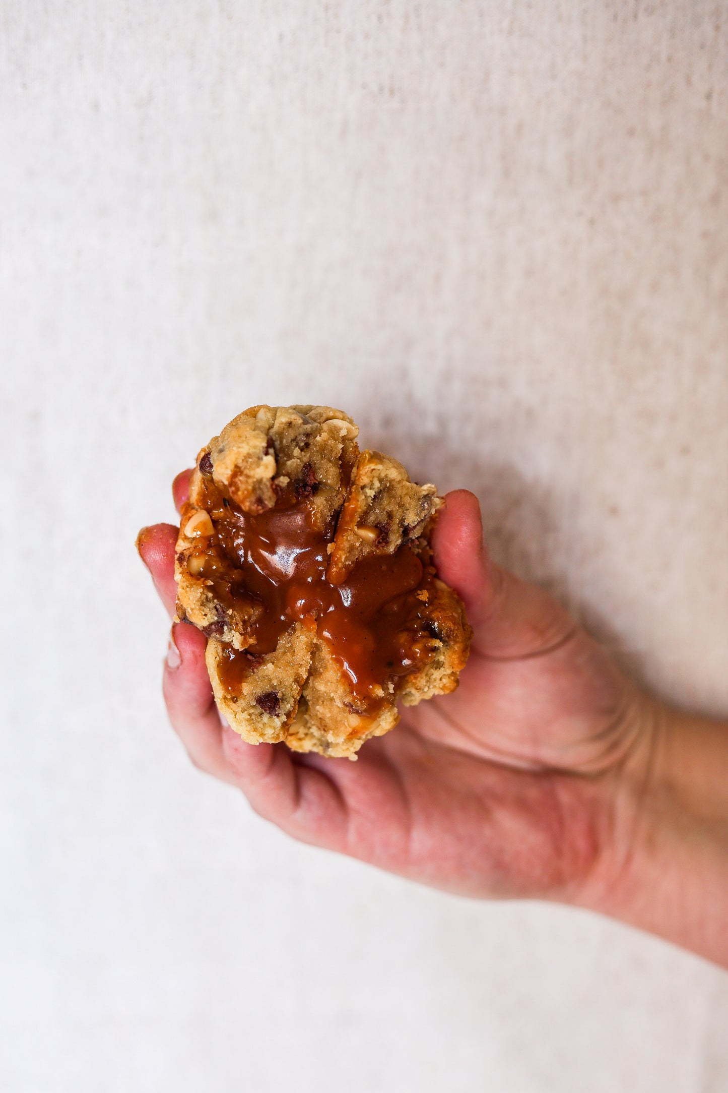 Cookie caramel/cacahuètes (coeur coulant)